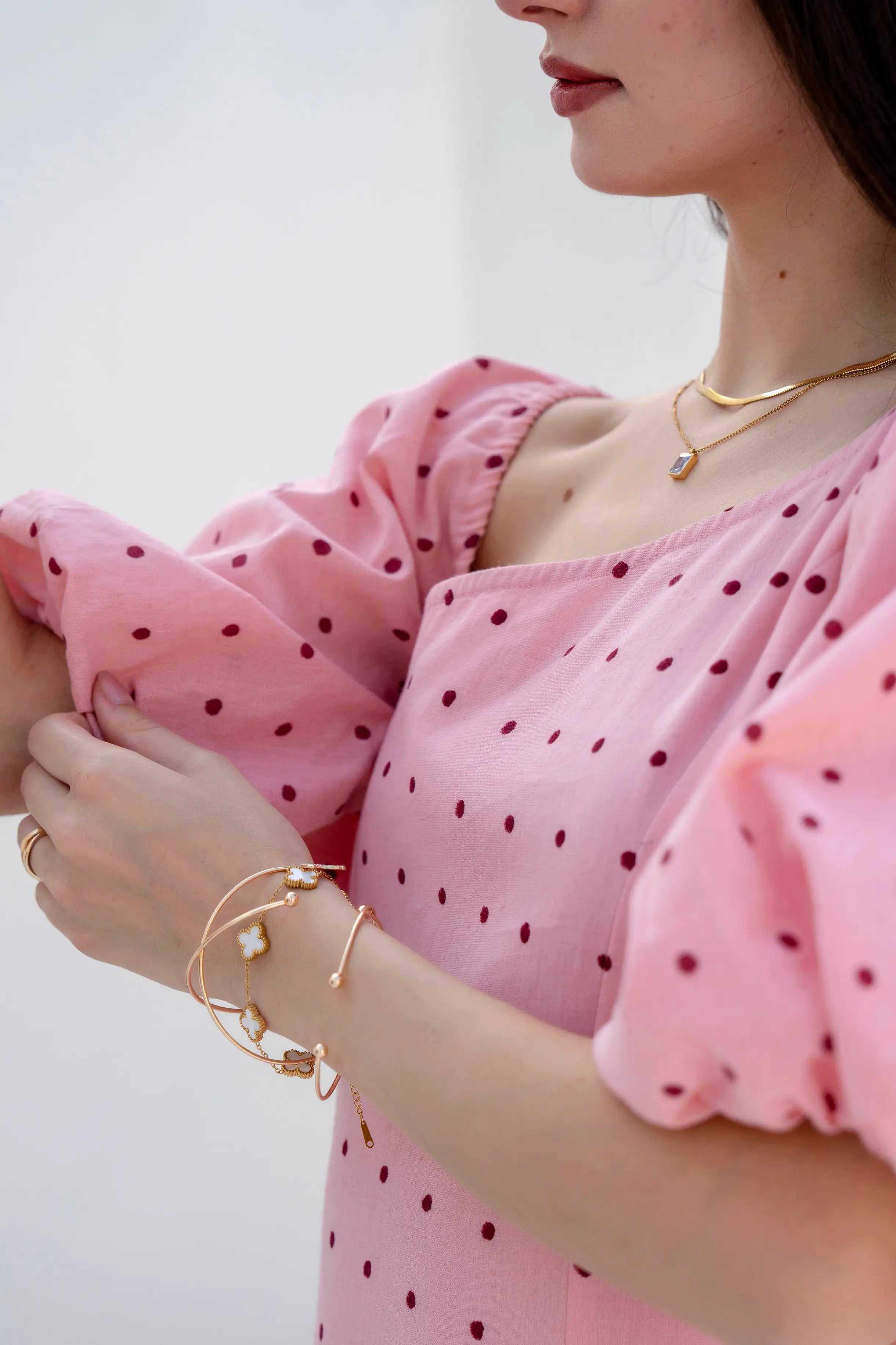 Apricot A-line Dress by Golden Lotus