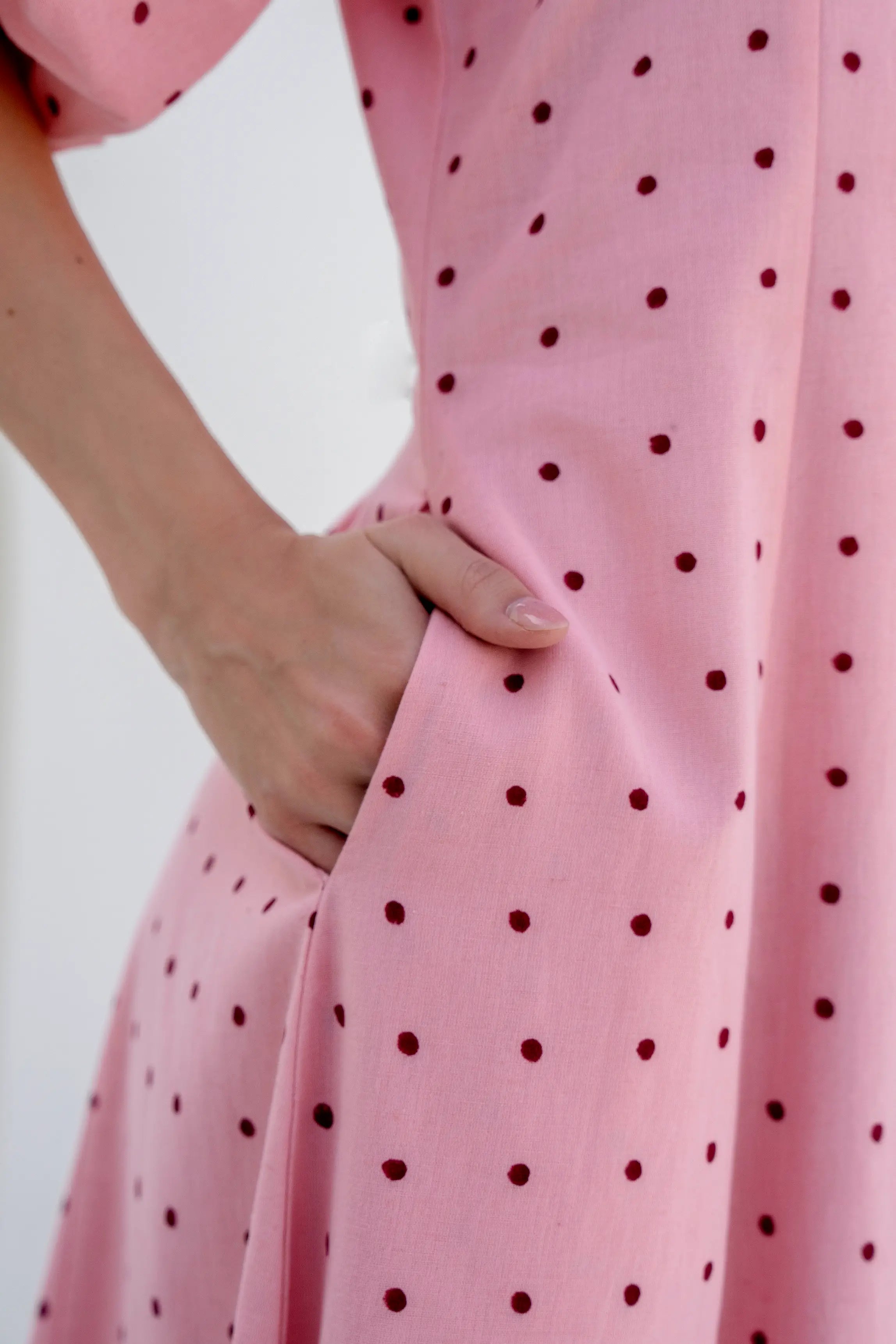 Apricot A-line Dress by Golden Lotus