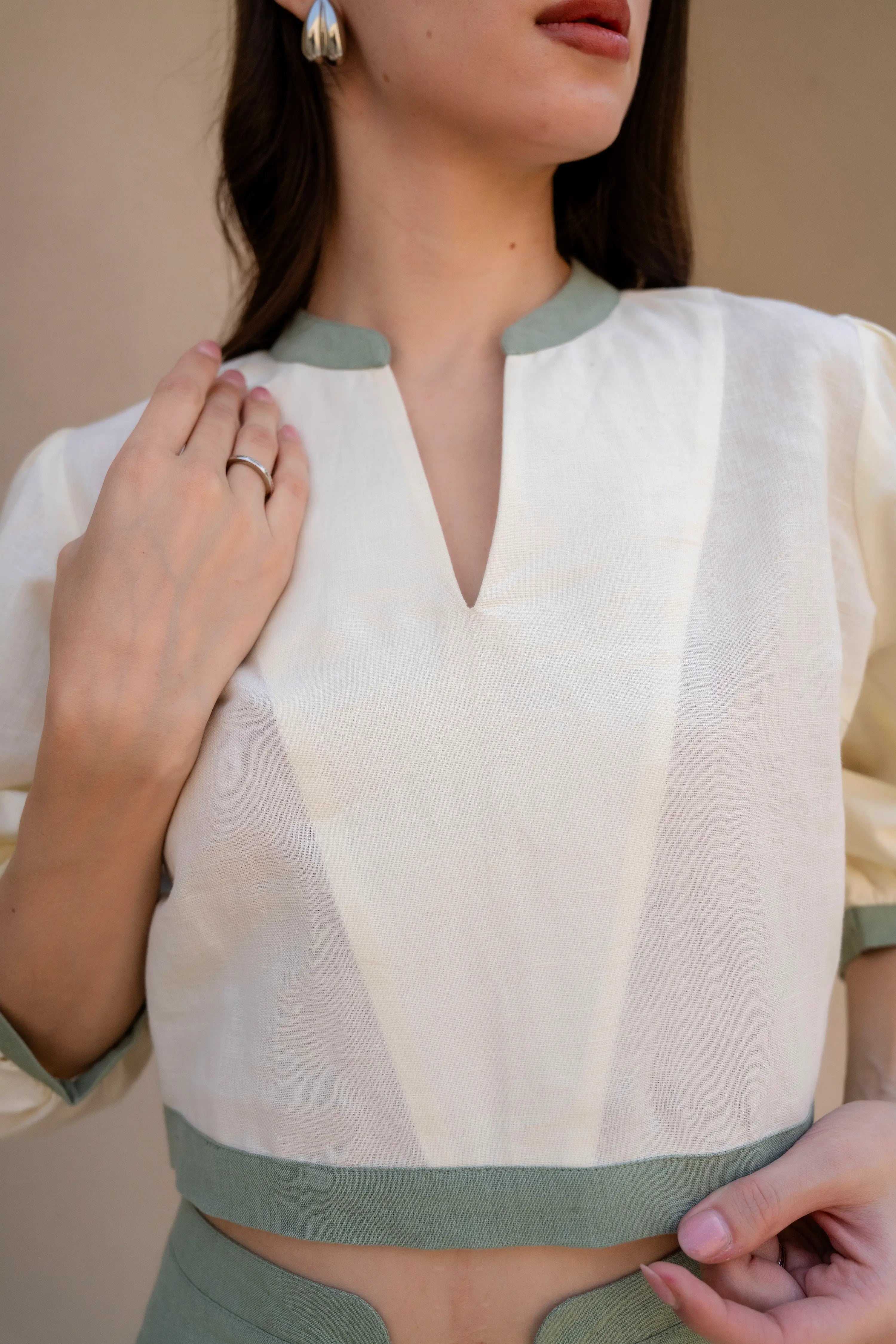 Linen Tulip Dress (Co-ord Set) by Golden Lotus