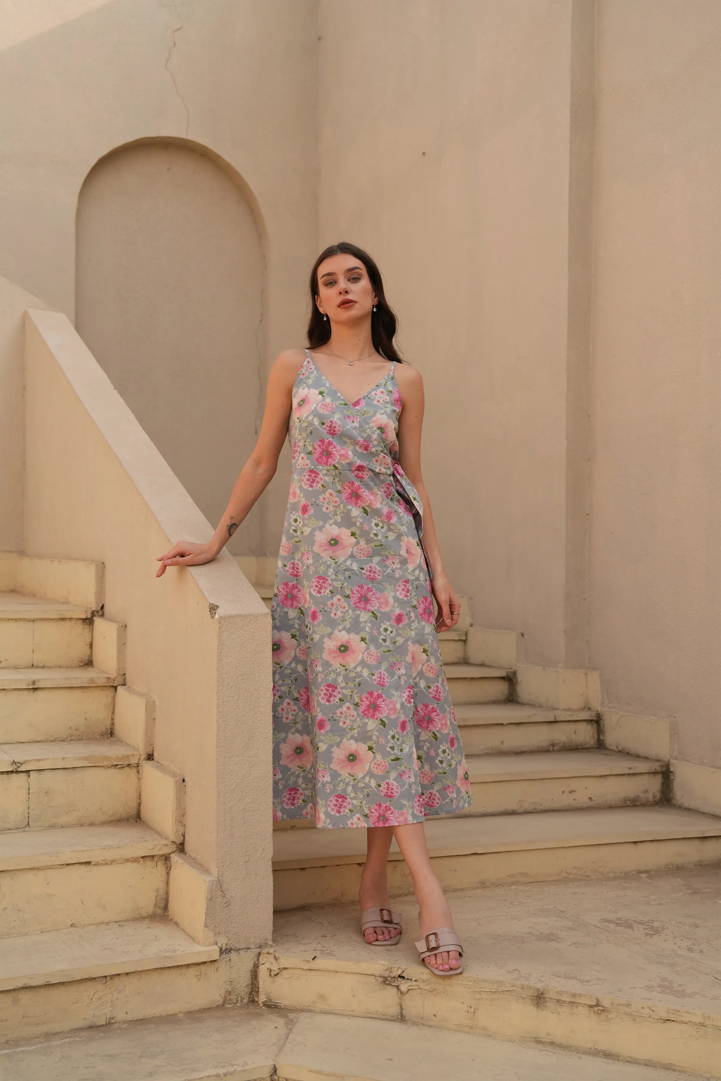 Fern Bloom Wrap Dress by Golden Lotus